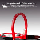 Kit Mop Giratório com Balde Inox - Acabou a Dor nas Costas Para Limpar