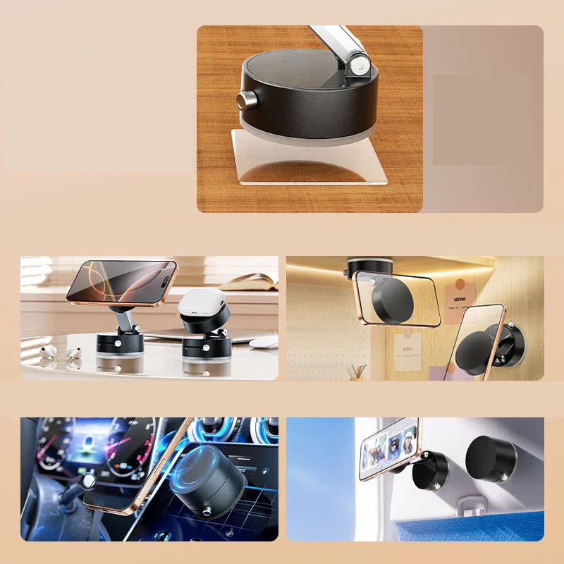 ZERO QUEDAS: Suporte Magnético 360° com Dupla Fixação