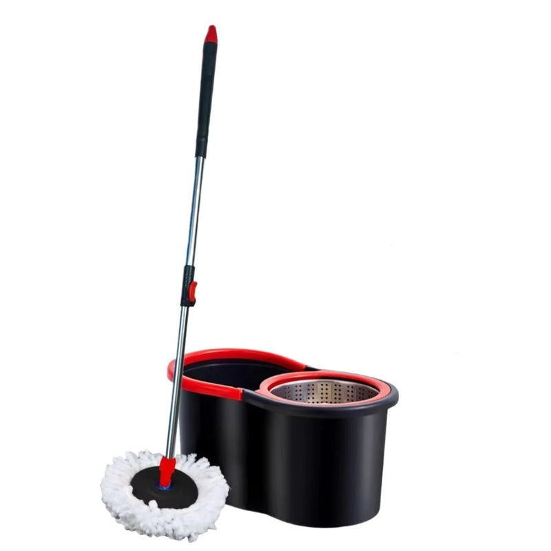 Kit Mop Giratório com Balde Inox - Acabou a Dor nas Costas Para Limpar